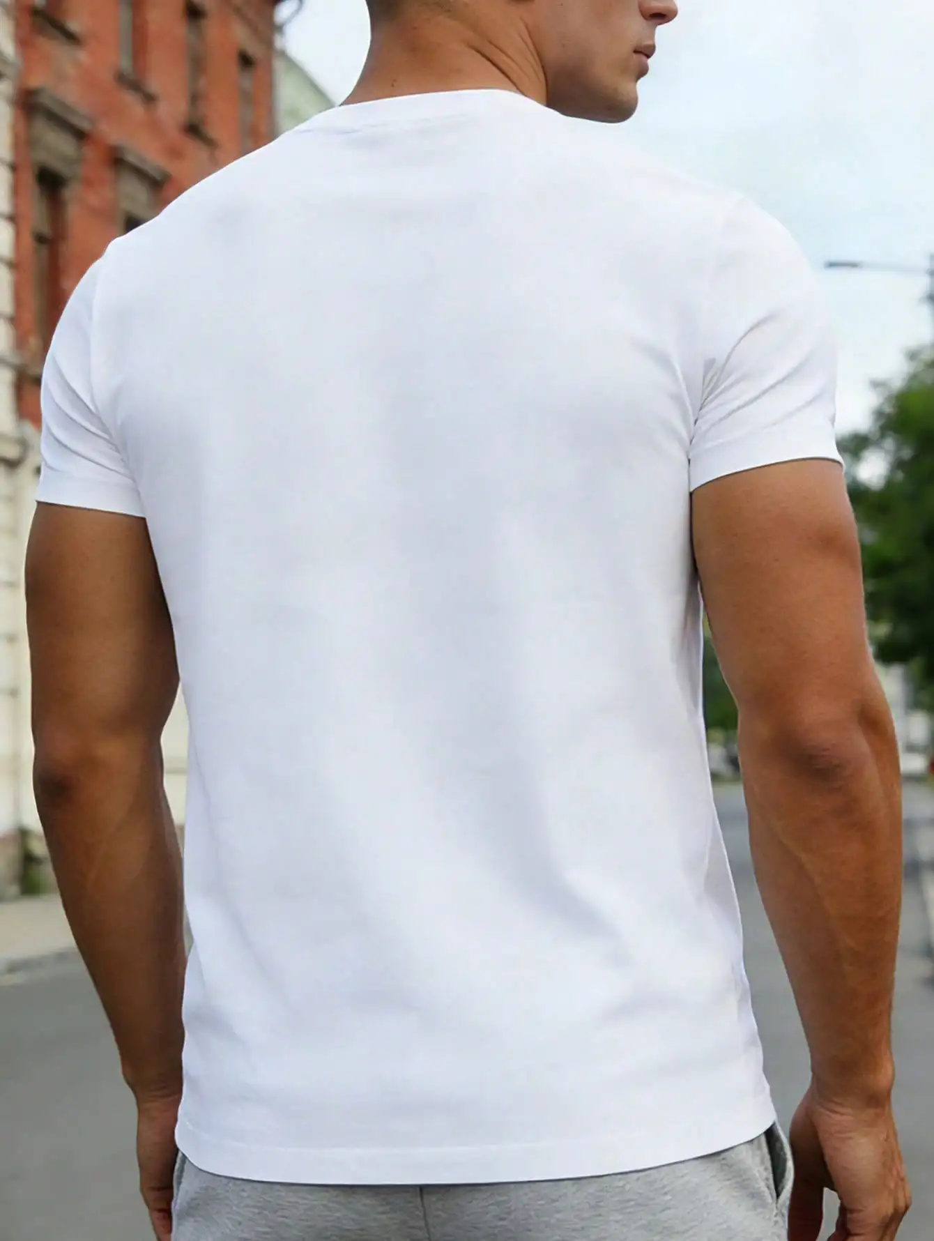 1pc Man's King Chess Piece Print White TShirt Crew Neck Casual Cotton Tee Medium Stretch Knit Fabric Regular Fit For Boys Man Perfect For //