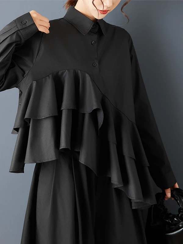 أصيلة ربيع الخريف لون نقي irt مع الدانتيل هملين Faionable اليابانية Sle تنوعا عادية فضفاضة تناسب المرأة