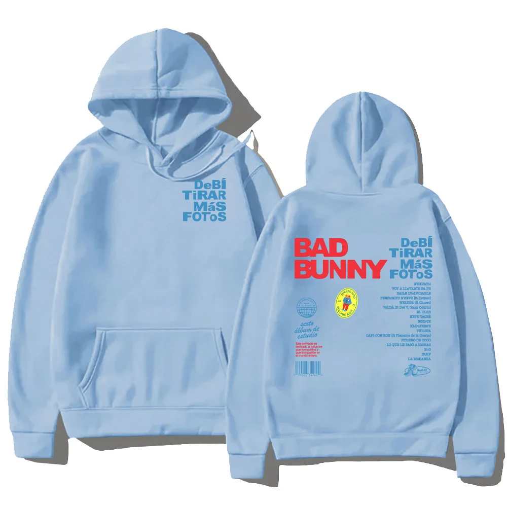 Bad Bunny Debi Tirar Más Fotos Hoodies Bad Bunny DTMF 2025 Chic Pullover Men Women Aesthetic Clothes Trends Oversized Streetwear