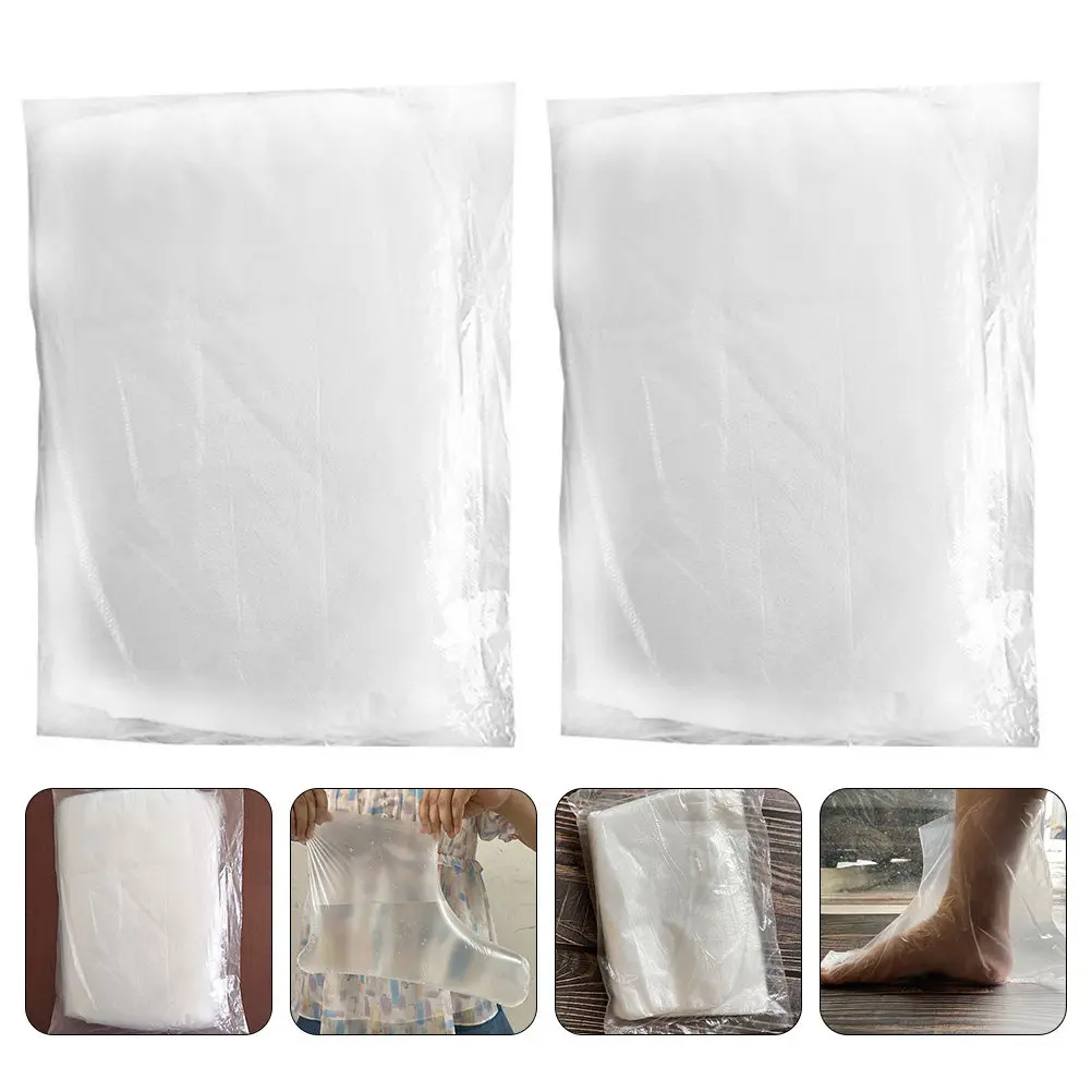 Disposable Waterproof Foot Covers – Transparent PE Membrane, Breathable Shoe Protectors for Home, Spa, Pedicure & Travel