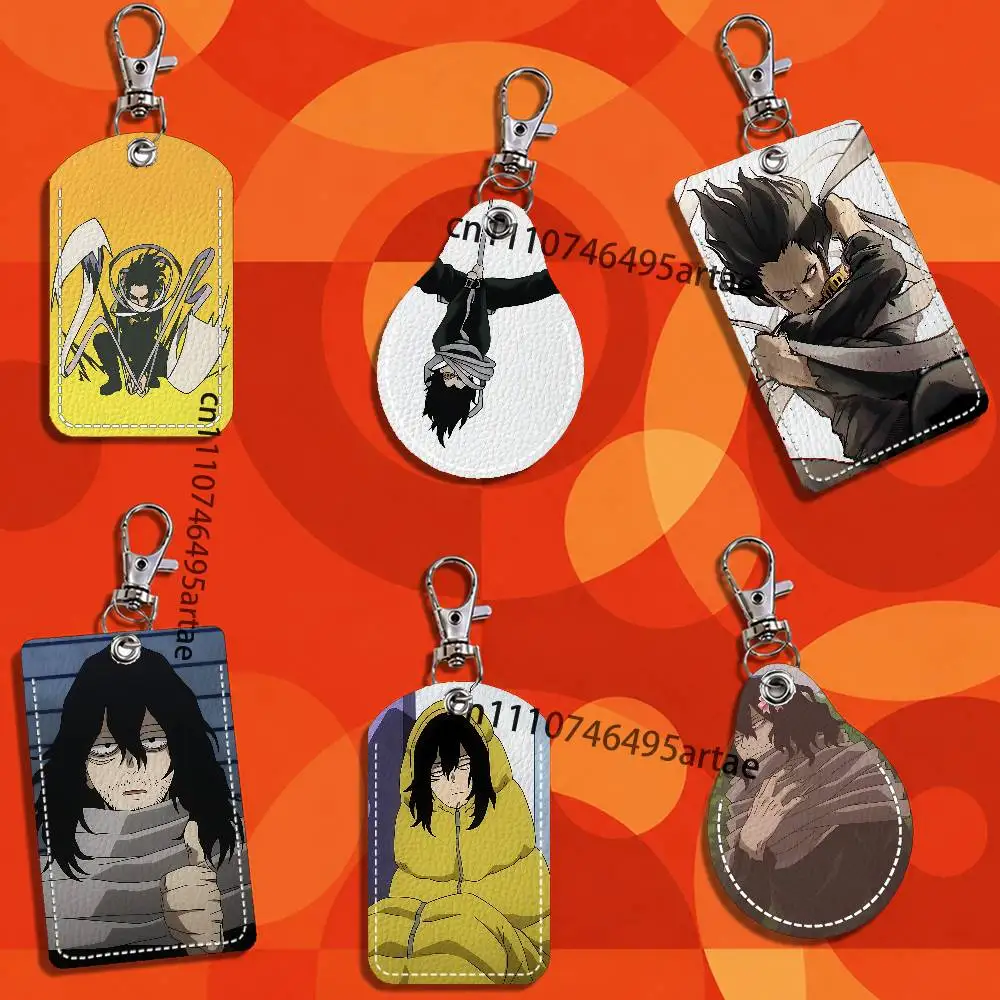 MHA A-Aizawa Shouta My H-Hero Card Keychain Fashion Pendant Bag ID Door Card Case Bus Card Cute Adult