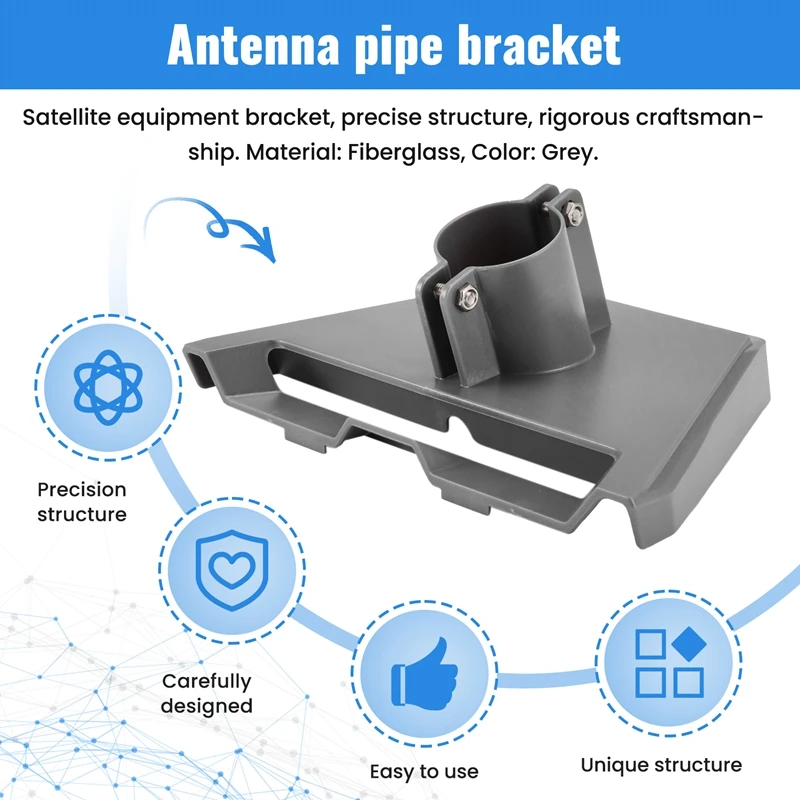 For Starlink Gen 3 Pipe Adapter Round Tube Adapter Pole Mount Bracket For Starlink V3 Plate Roof Mount Accessories