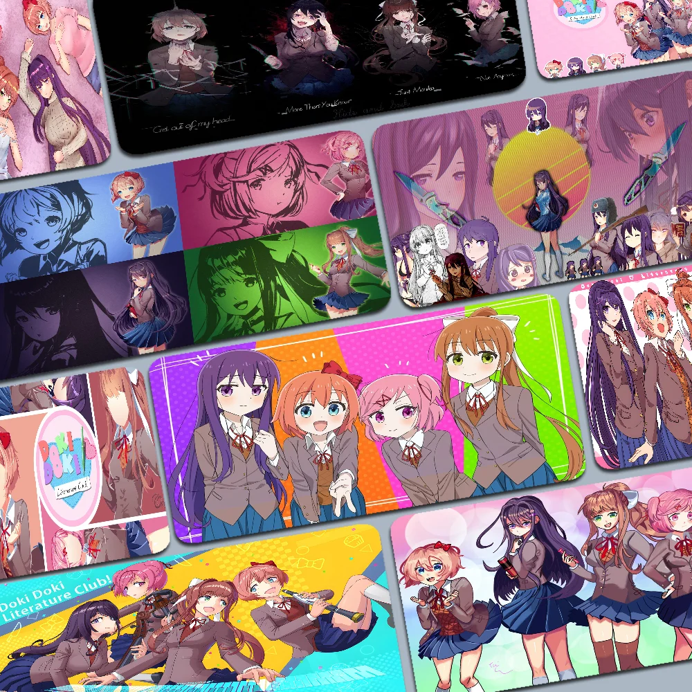 DDLC D-Doki L-Literature Mousepad Boy Pad Natural Rubber Gaming mousepad Desk Mat Size for Gameing World of tanks CS GO Zelda