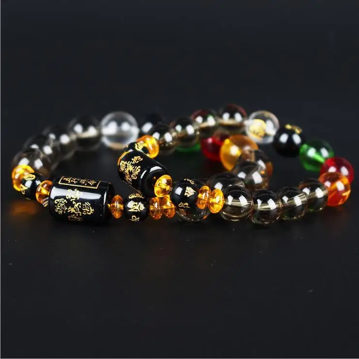 Five Elements Crystal Bracelet For Men And Women Recruit Wealth Gathering Liuhe Birth Year Zodiac Guardian Gift Peace Handstring