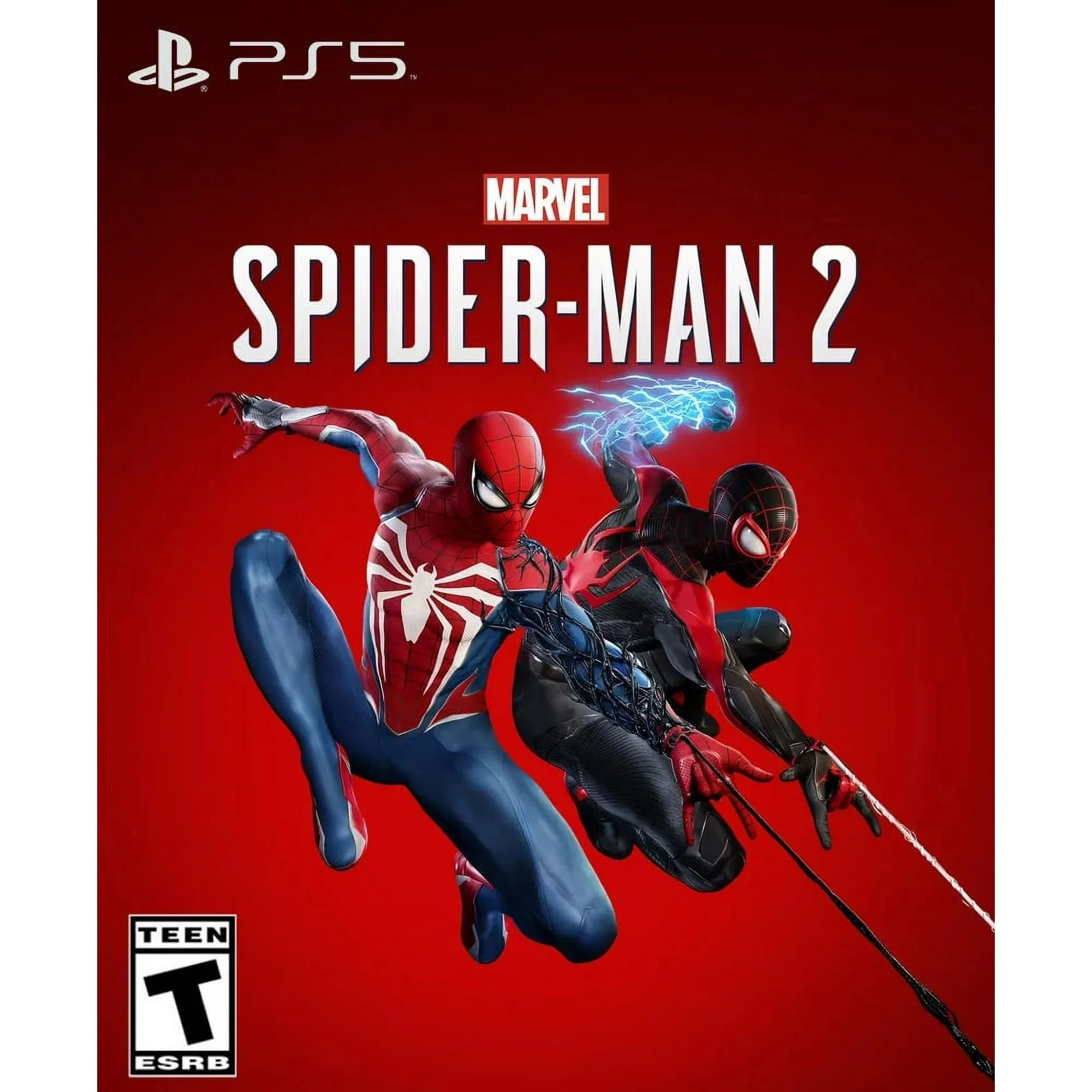 PS5 Slim Disc 2TB SSD Marvel's Spider-Man 2 Bundle, dos controladores blanco y negro medianoche DualSense, funda protectora incluida