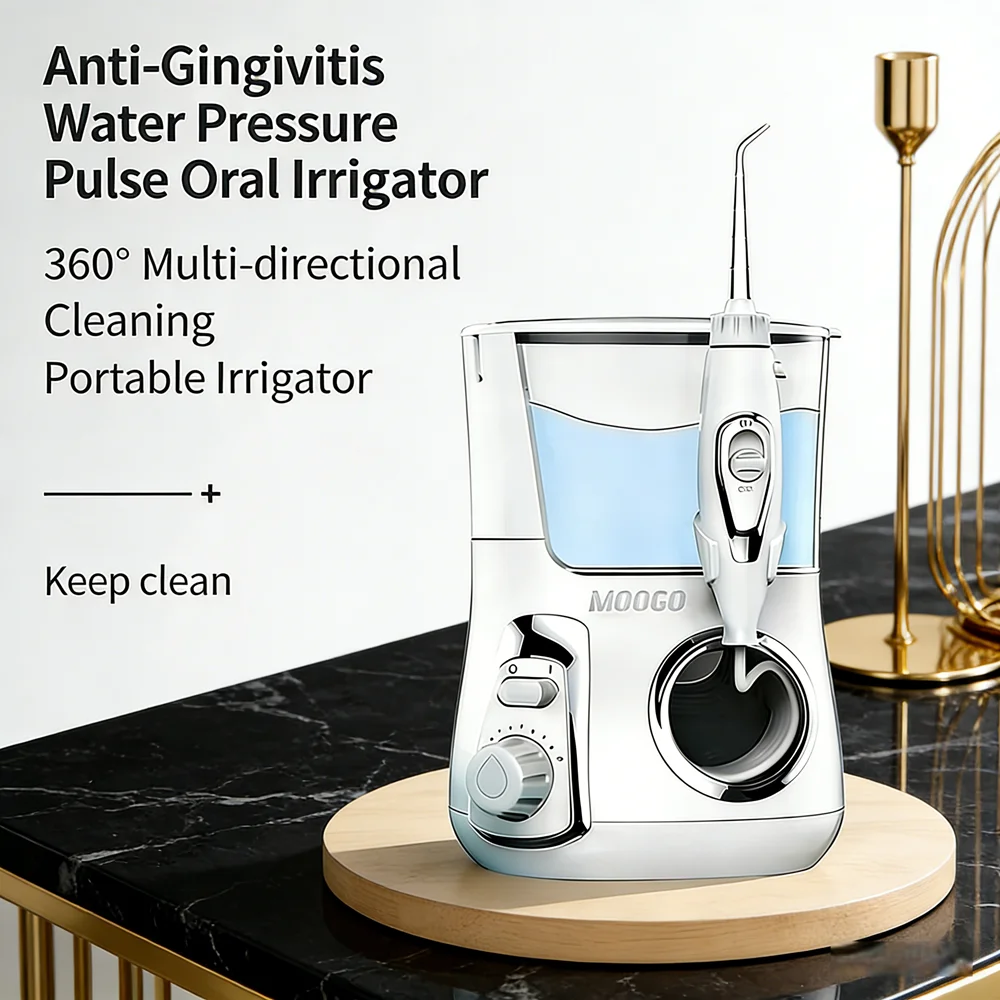 

10 Modes Desktop Electric Water Jet 800ML Oral Irrigator Teeth Hygiene Cleaner Perfect for Home Use 5 Nozzles