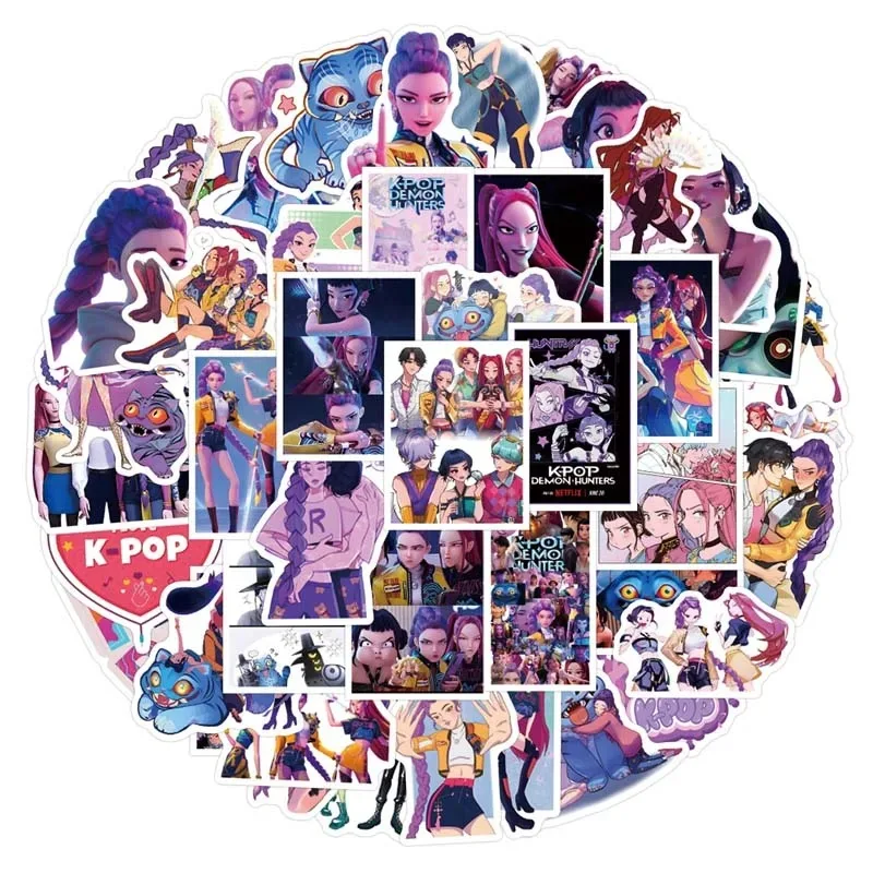 55 قطعة KPop شيطان الصيادين ملصقات شيطان الصيادين عيد ميلاد ملصقات صناعة يدوية سكرابوكينغ الهاتف الأمتعة سكيت ملصق مضاد للمياه #3