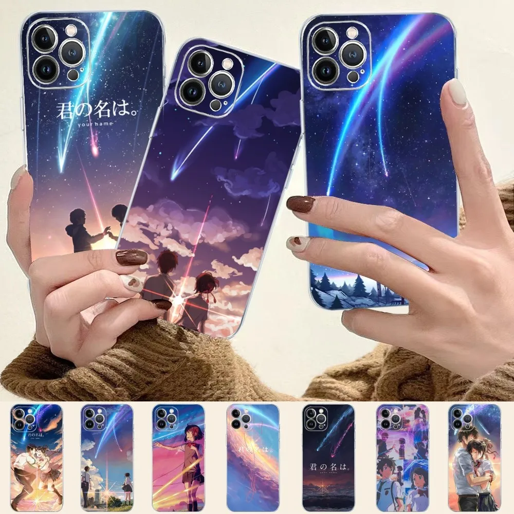 Anime Your Name Phone Case for iPhone 15 8 7 6 6S Plus X SE 2020 XR XS 14 11 12 13 Mini Pro Max Mobile Case