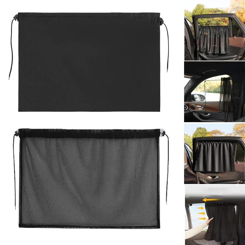 Black Suction Cup Curtain UV Protection Universal Side Window Car Window Sunshade Cover for Kid Baby Children Sunshade