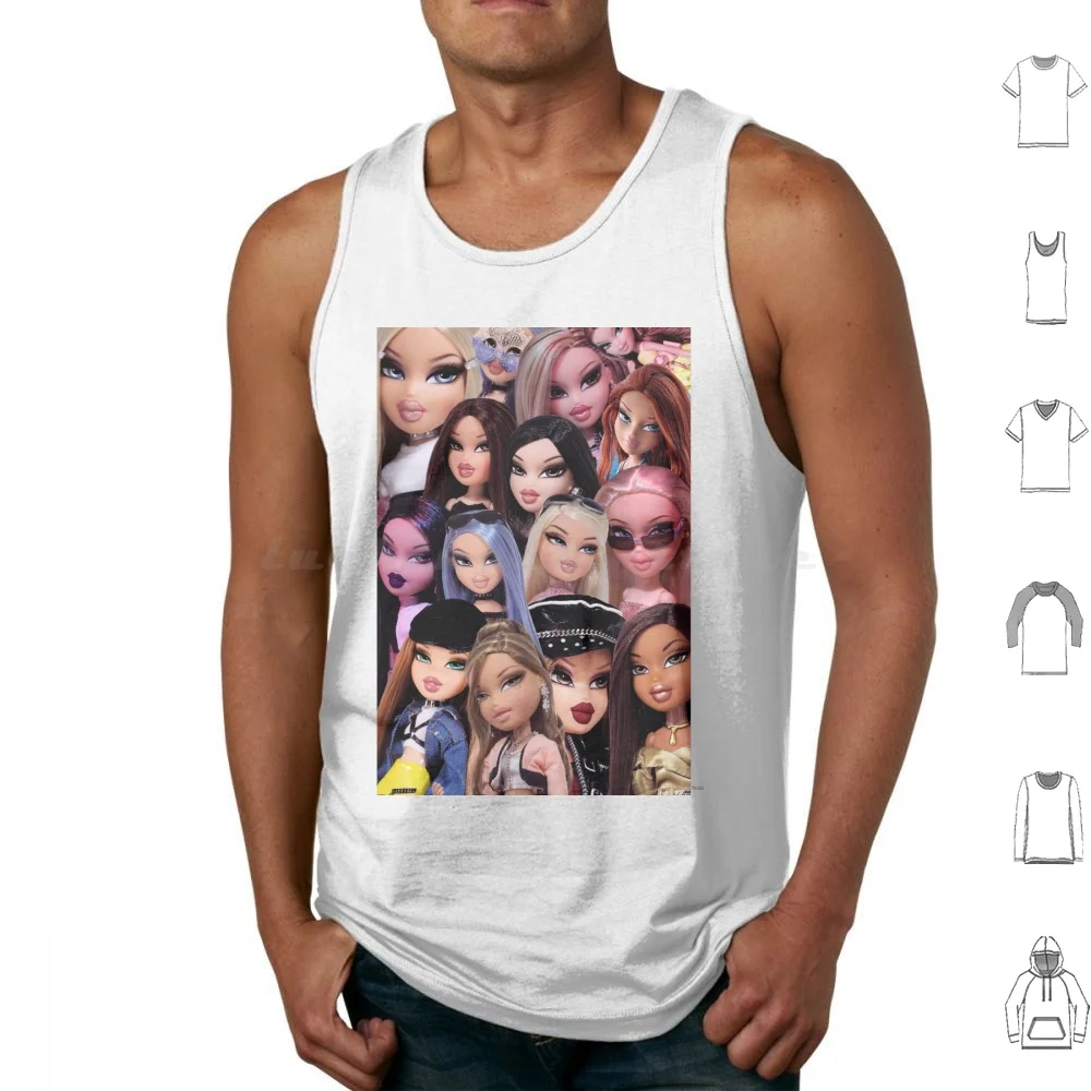 

Dollease Collage Tank Tops Print Cotton Bratz Doll Toy Fashion Makeup