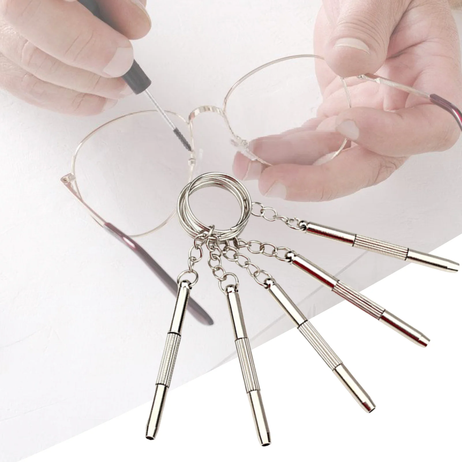 3-in-1 Mini Screwdriver Precision Stainless Steel Eyeglass Repair Tool for Glasses Sunglasses Watch Cellphone Durable Kit