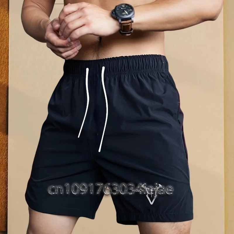 

MOTO- Men's Geometric Pattern Basketball Shorts with Mid Waist Micro Elastic Quick Drying Breathable Sports Pants