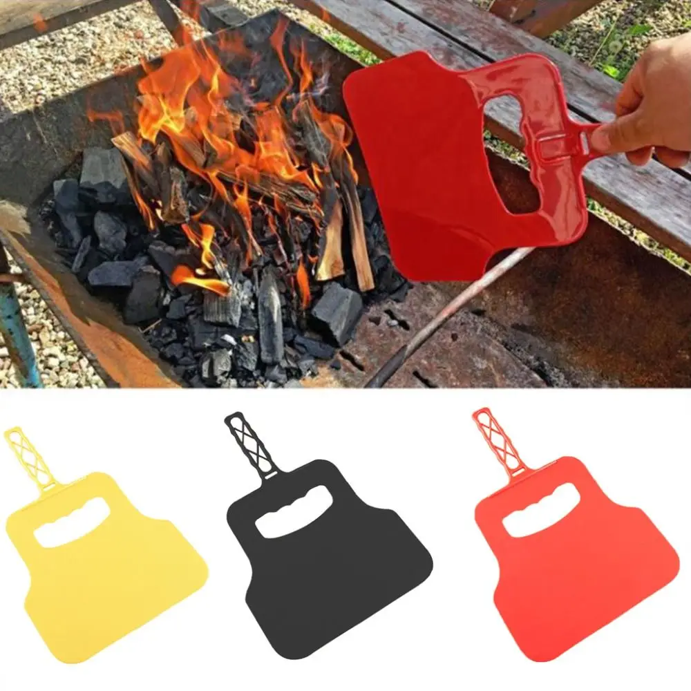 Household Handhold Barbecue Fan Plastic Large Size Grill Fan Heat Resistant Hand Crank Blower Picnic