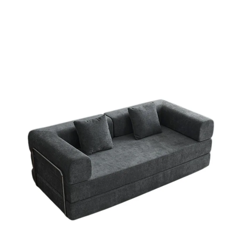 Vacuum compression roll bag sofa, minimalist foldable fabric living room combination sofa