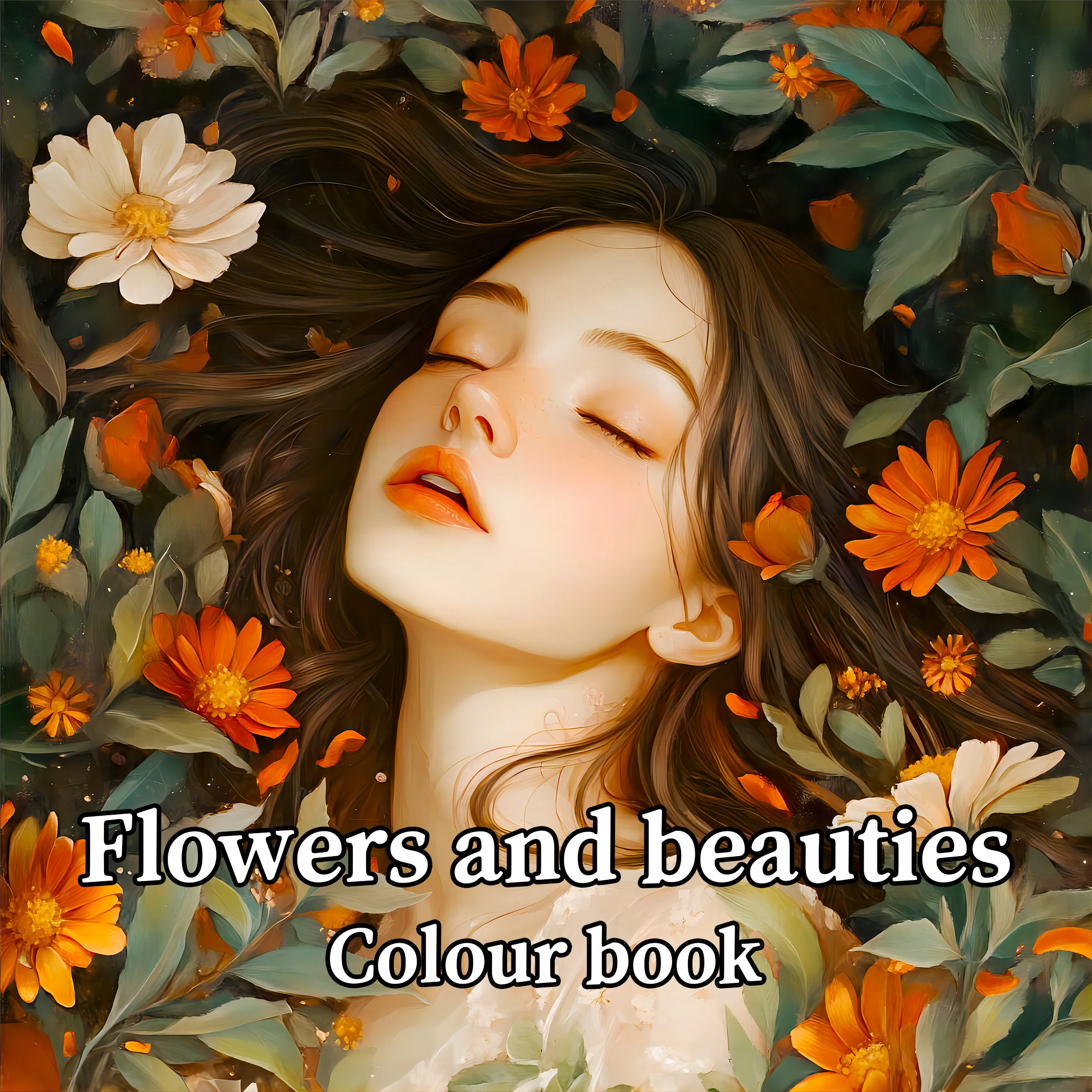 

Adult Picture Book: Beautiful Women in Bloom for Makeup Practice with Detailed Portraits and Coloring Pencil Techniques