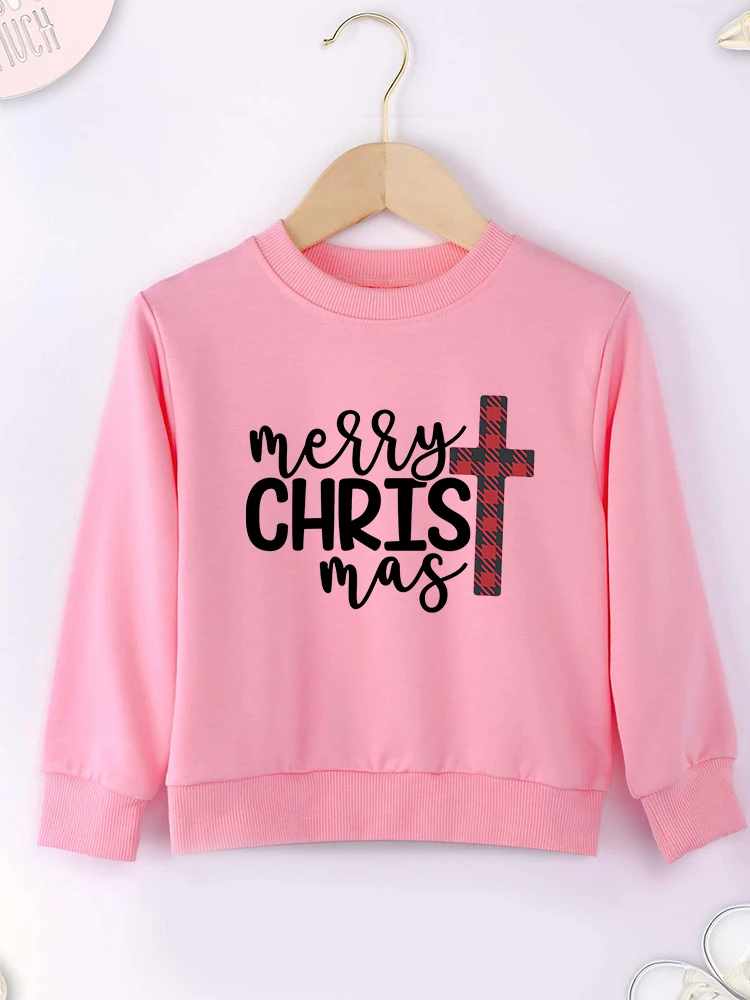 Merry Christmas Children Sweatshirt European and American Popular Festival Clothes for Kids Boy Girl Cozy Soft Home Hoodies