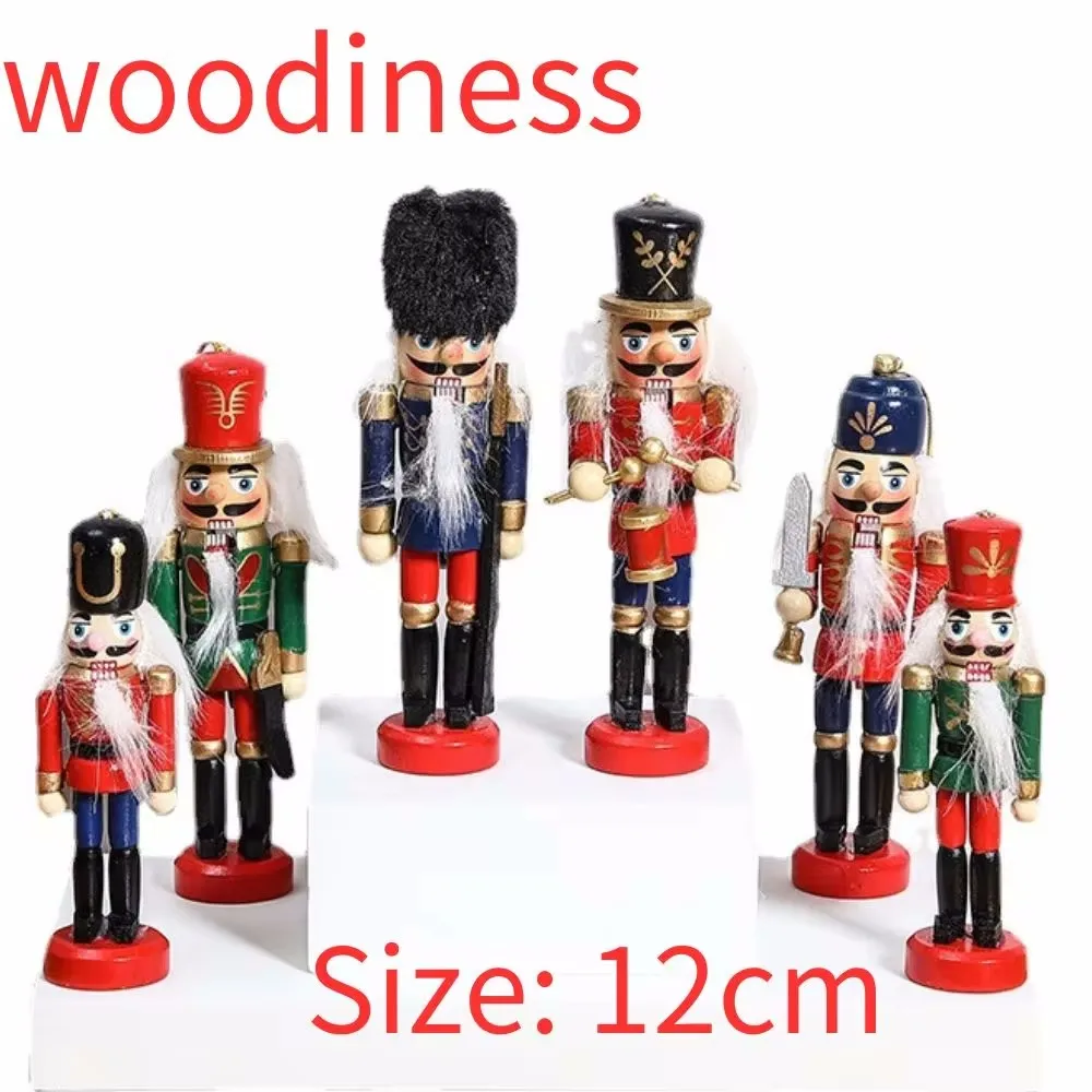 10/12/14cm Nutcracker Miniatures Pink Series Nutcracker Puppet Ornaments Desktop Decoration Cartoons Walnuts Soldiers Band Do