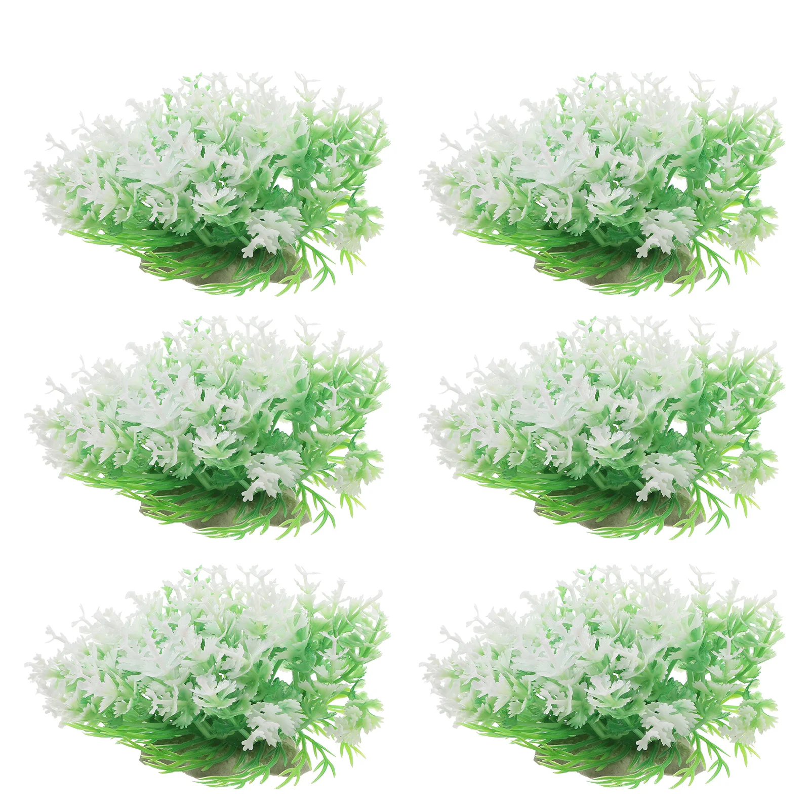 

6Pcs Realistic Artificial Aquarium Decoration Plants Plastic Fish Tank Plants Betta Fish Hideout for Freshwater Saltwater