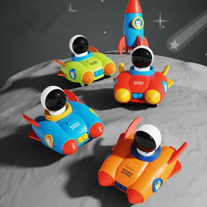 Children Car Toys Space Rocket Inertia Press and Go Car Toy Wind-up Cars Toy for 1 2 3 Age Kids Best Gift for Boys and Girls