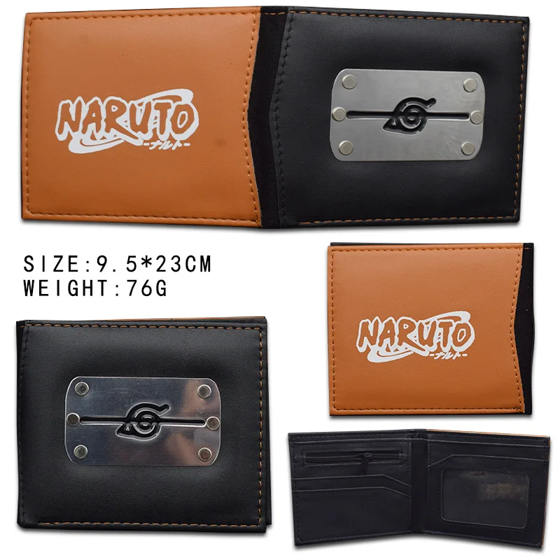 Короткий кошелек из искусственной кожи в стиле аниме Наруто Акацуки для мужчин - Саске, подарок с дизайном четвертого Хокаге