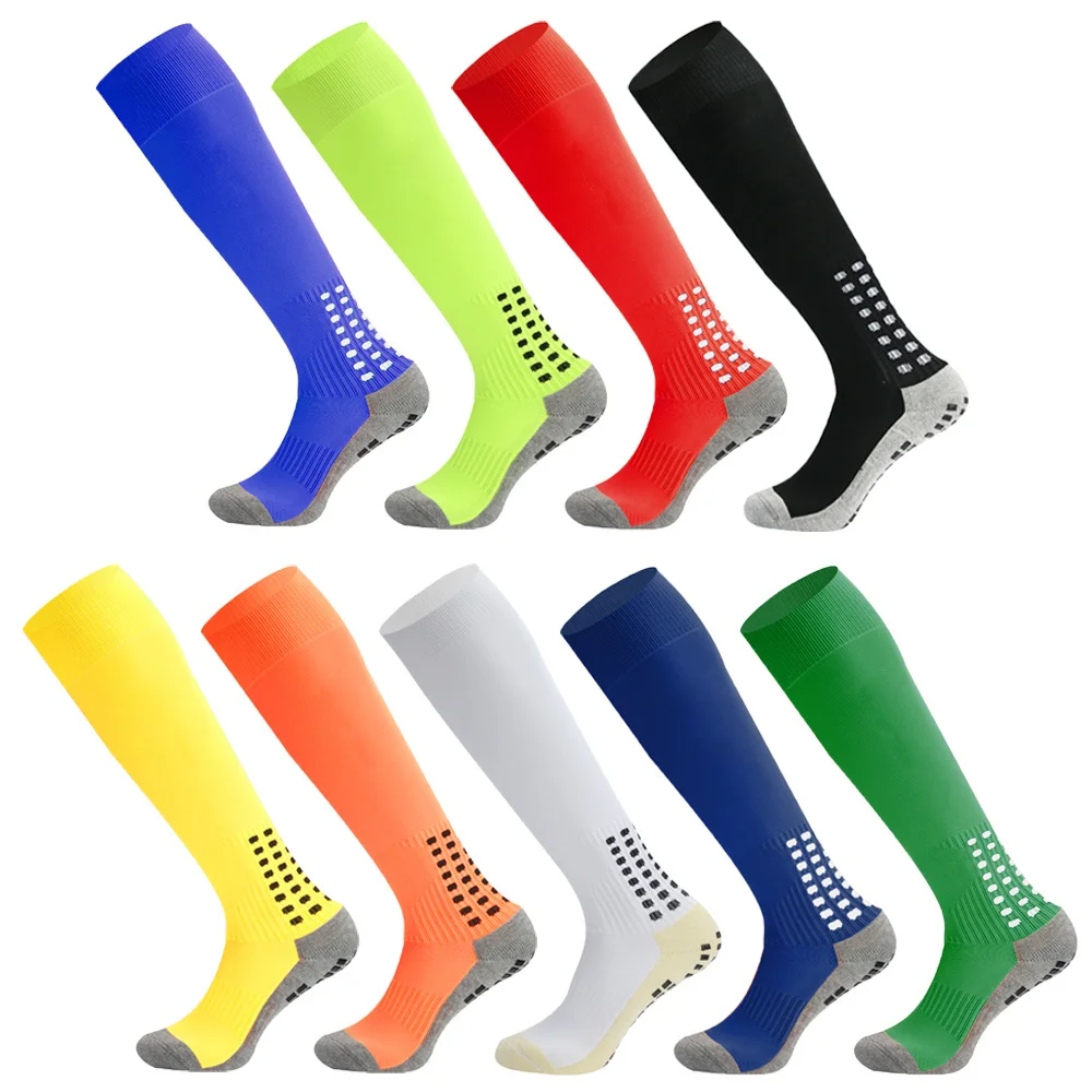 2022 New Men's Non-Slip Soccer Socks Breathable Knee High Towel Bottom Cycling Hiking Sports Training Long Football Socks 