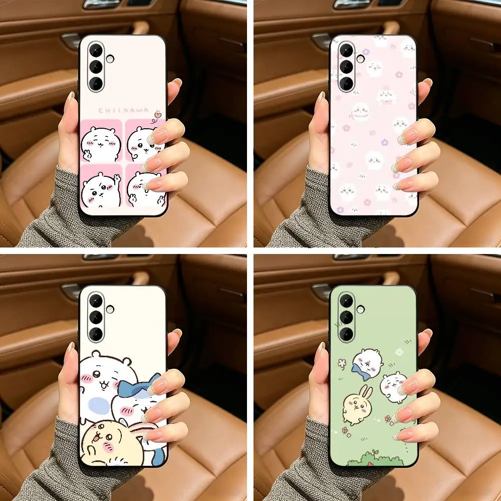 

C-Cute C-C-Chiikawas Phone Case For Samsung Galaxy A73,A71 A72,A70,A53,A52,A51,Soft Silicone Black Cover