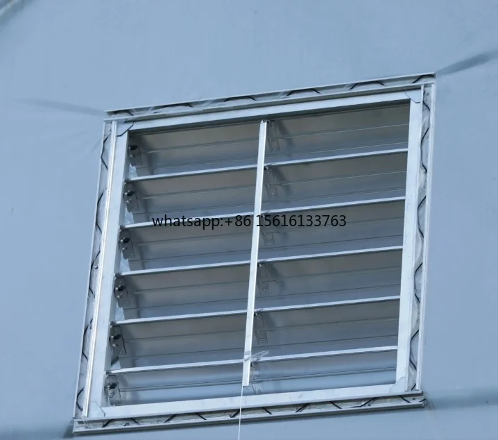 

Modern Horizontal Opening Aluminum Alloy Intake Shutter Inlet Fan with Electric Operation for Greenhouse Air Control