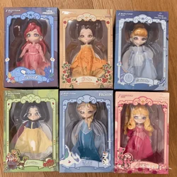 Disney Princess Snow White Elsa Belle Series Anime Action Figure Movable Joint Bjd  Movable Toy Ornament Girls Gift