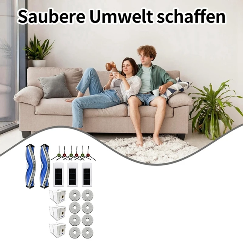 Акция! Основная боковая щетка, ткань для швабры для Ecovacs T30PRO/T30MAX, аксессуары, фильтр, мешок для пыли