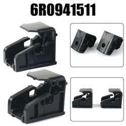 2 Pcs Car Black Plastic Headlight Mounting Clip Bracket Headlight Repair Kits Left Right 6R0941511 For -Polo 6R Car Accessories