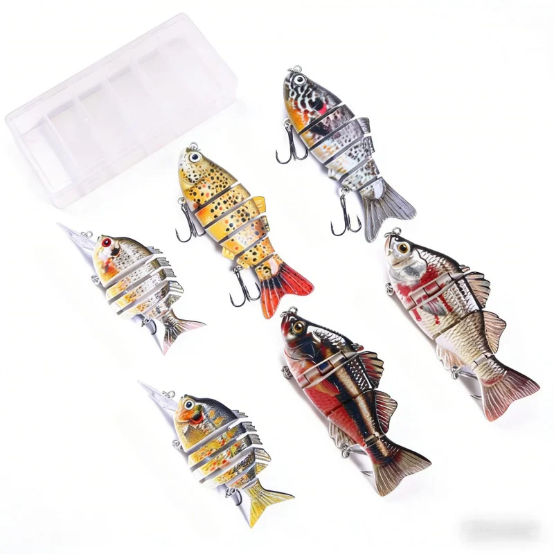 

6Set of long-throwing vibrating pencil lures, bionic artificial bait, specialized fishing bait for mandarin fish and bass10CM