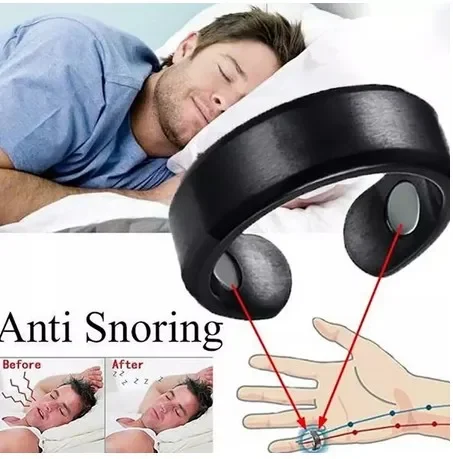 Anti Snoring Device Ring Magnetic Therapy Acupressure Treatment Against Finger Ring Anti Snore Sleep Aid for Snoring Health Care