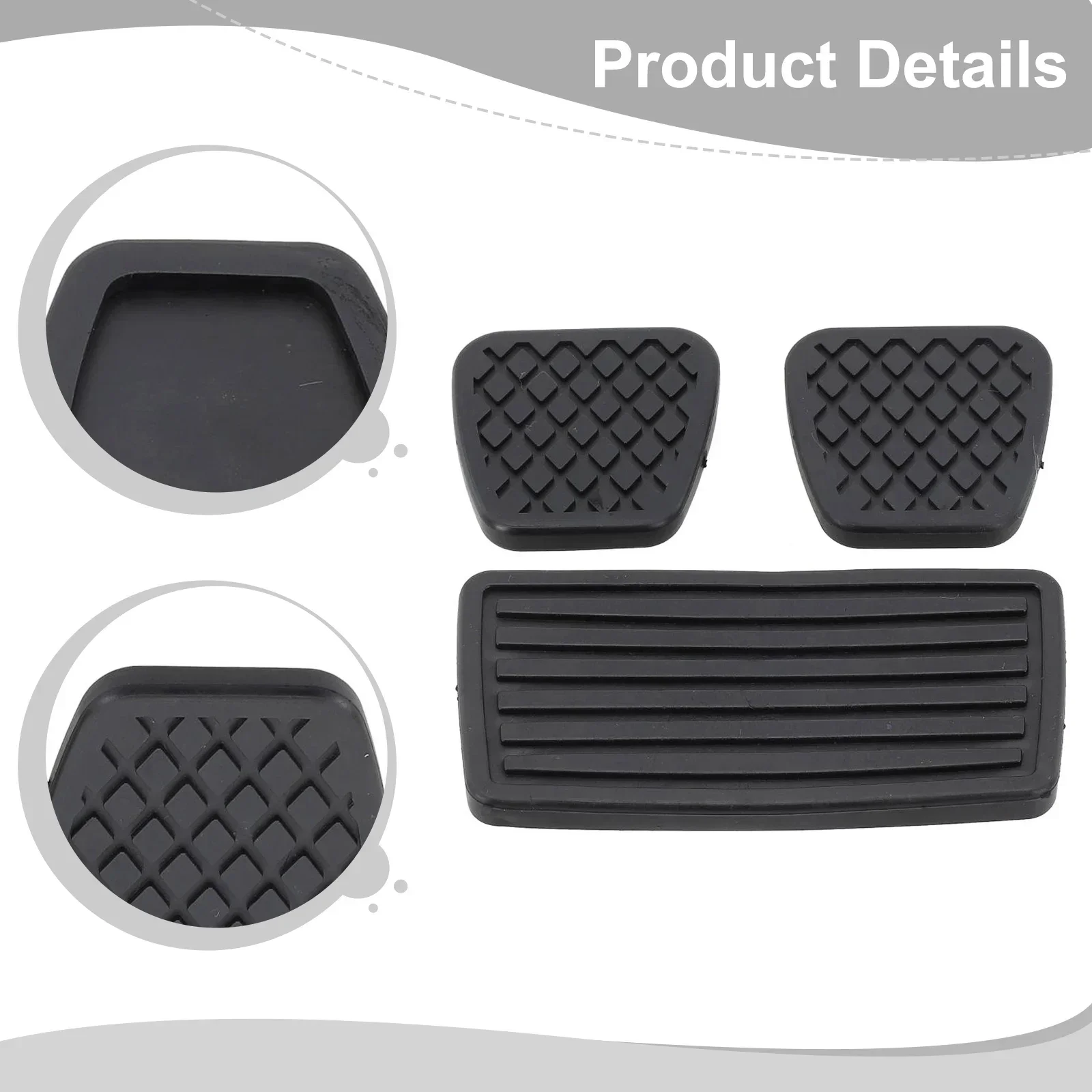 3pcs/set Car Brake Clutch Pedal Black Pads Cover Kit For Honda For Civic 1992 1993 1994 1995 Interior Replacement Parts