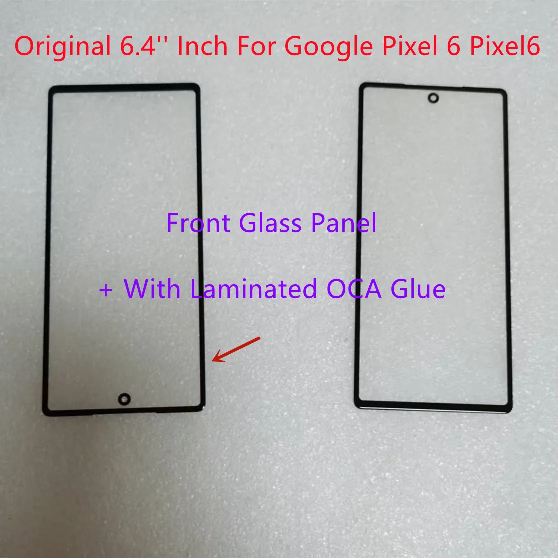 New 6.4''Inch For Google Pixel 6 Pixel6 Touch Screen Front Glass Panel + OCA Glue 100% Tested
