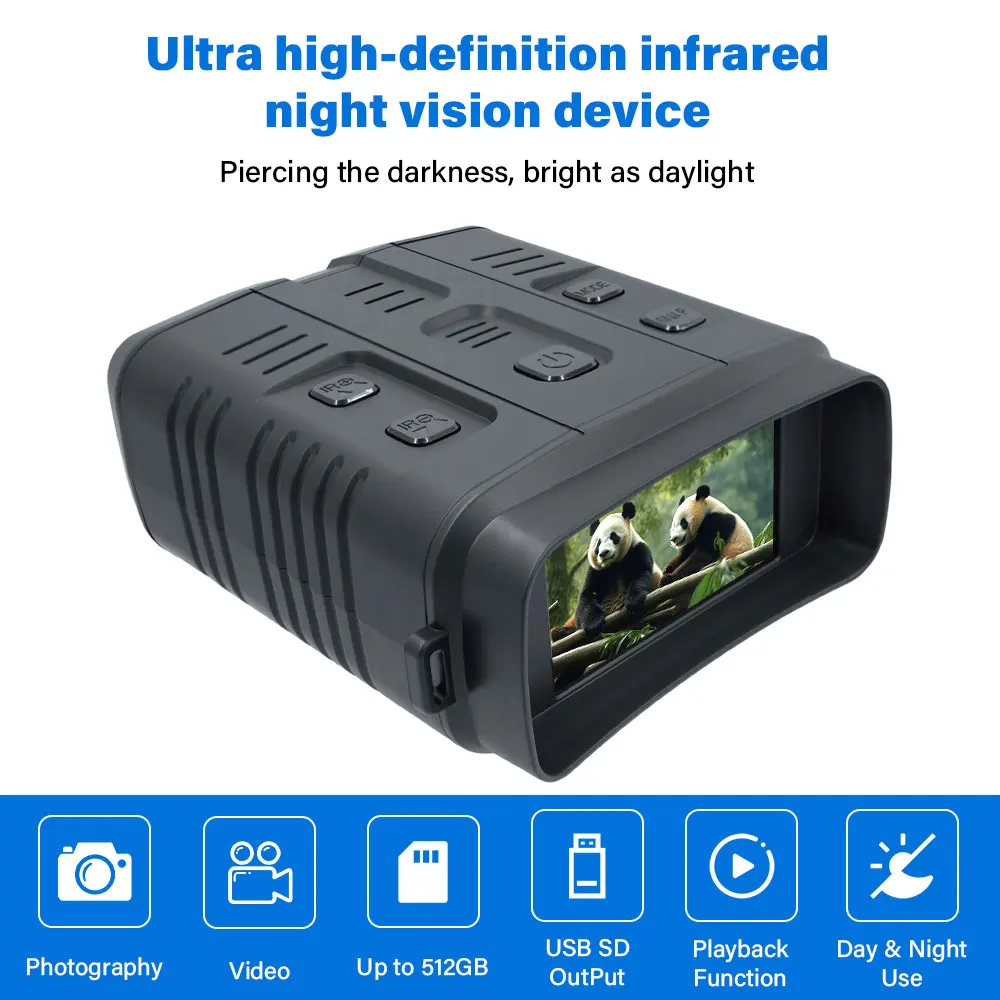 4K Binocular Night Vision Device 10x Digital Zoom 800m Infrared Wifi Telescope, Used For Outdoor Hunting And Camping