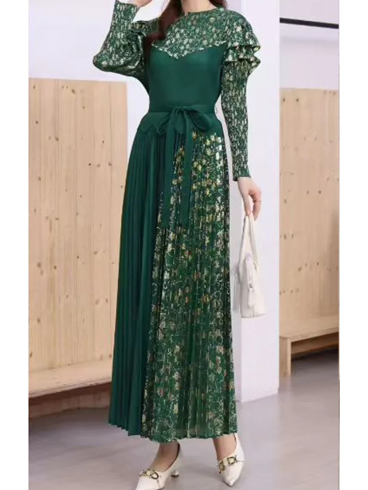 ANLAN Prom Plus Größe Plissee Kleid Für Frauen Formale Elegante Abend Party Lange Kleider Weibliche Mode Kleidung 2025, Neue 2AN7619