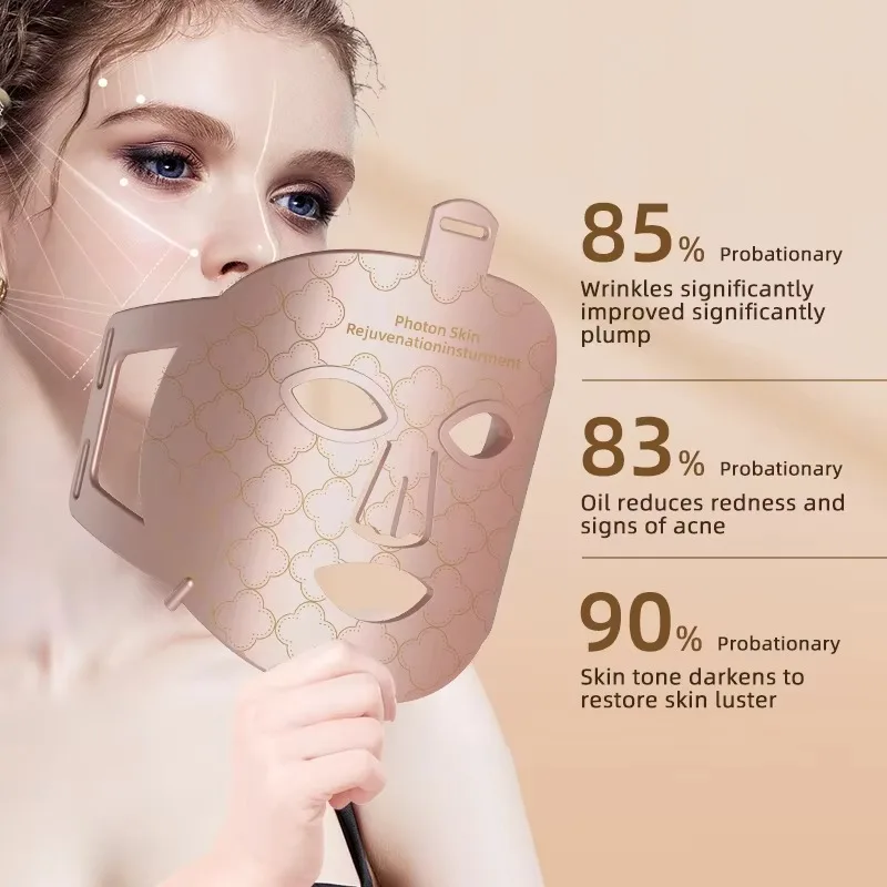 7 Color PDT Led Light Therapy Facial Treatment Device with Pigment Re-moval Function for Face & Neck Use