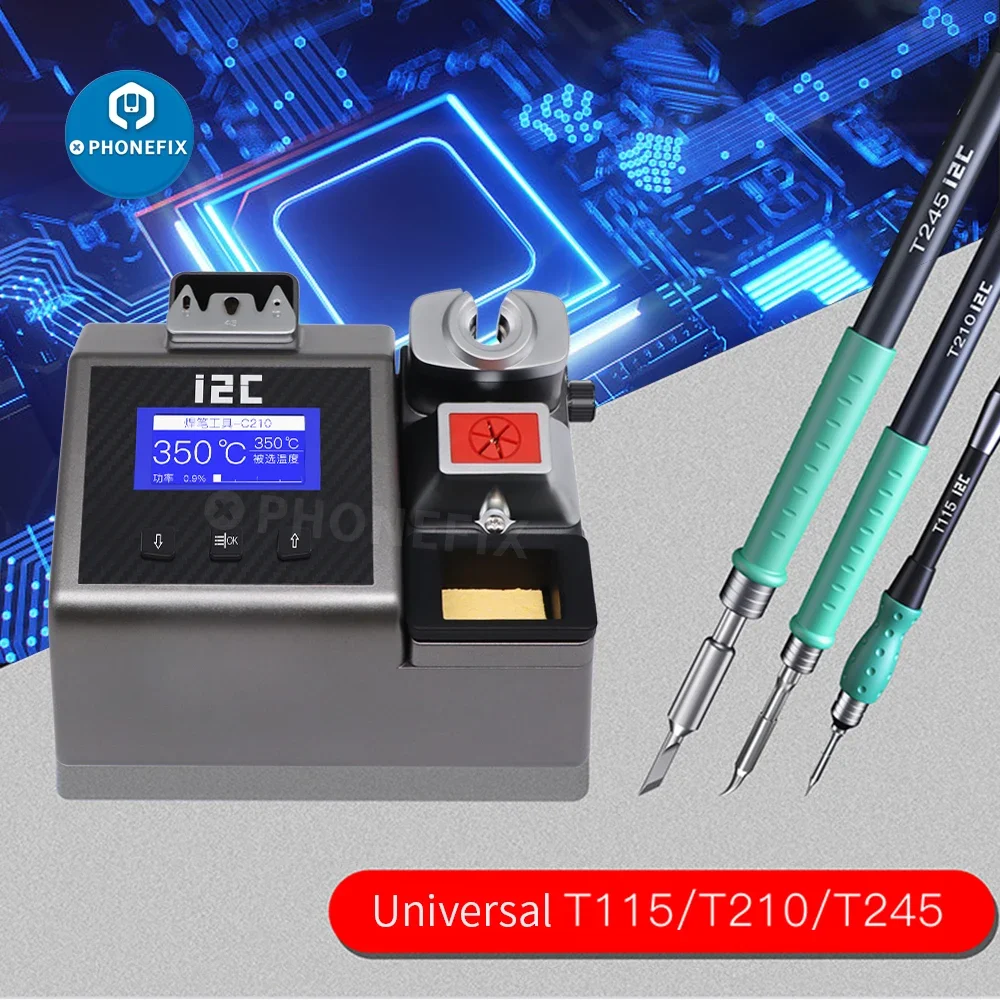 I2C Intelligent Soldering Station with C245 C210 C115 JBC Soldering Handle Soldering Iron Tips for PCB Electronic Welding Repair