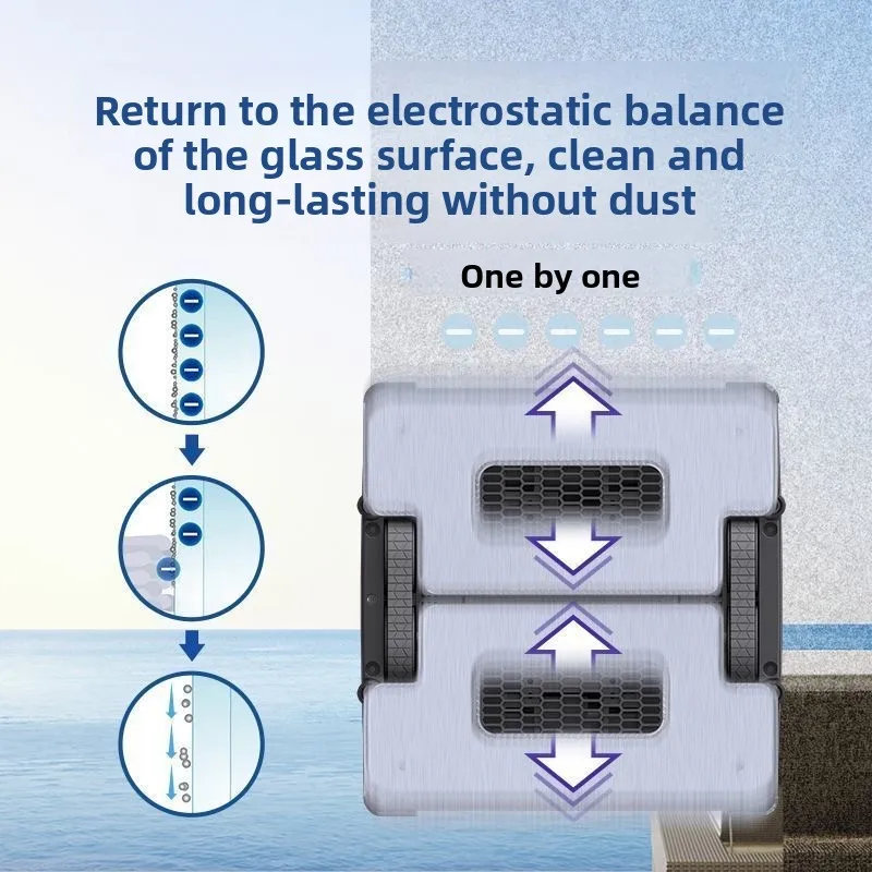 HOBOT S7 Pro Home Fully Automatic Glass Cleaning Artifact Double sided Ponyo Remote Control Window Cleaning Robot water sprayOri