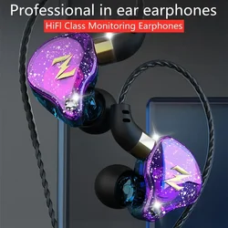 QKZ ZEN Dynamic Wired Earphones HIFI Heavy Bass Earbuds In Ear Monitor Sport Noise Cancelling Headset Gaming Headphones with Mic