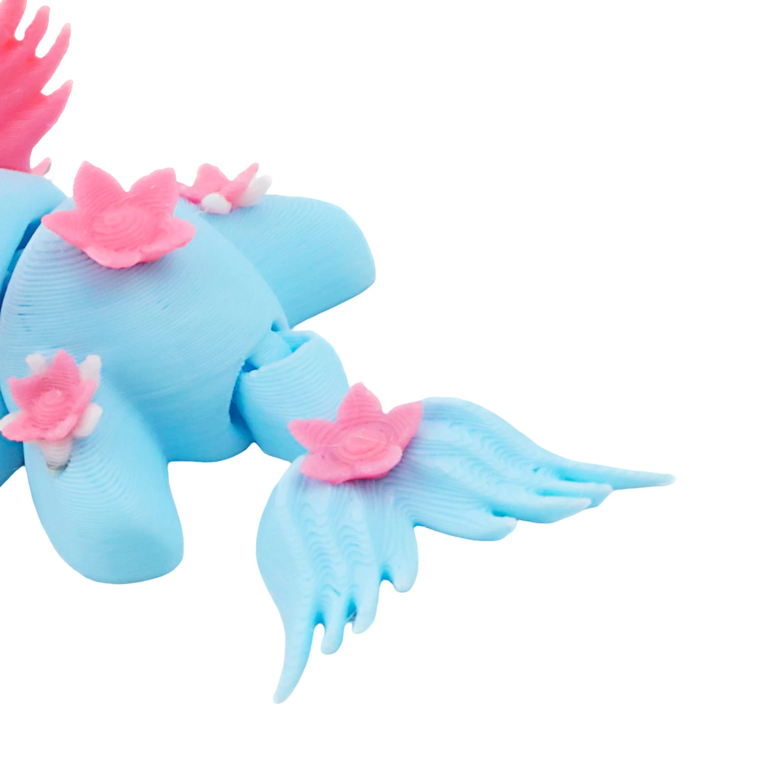 3D printed lotus dragon, multi joint movable, flower dragon ornament decoration, beautiful dragon ornament #4