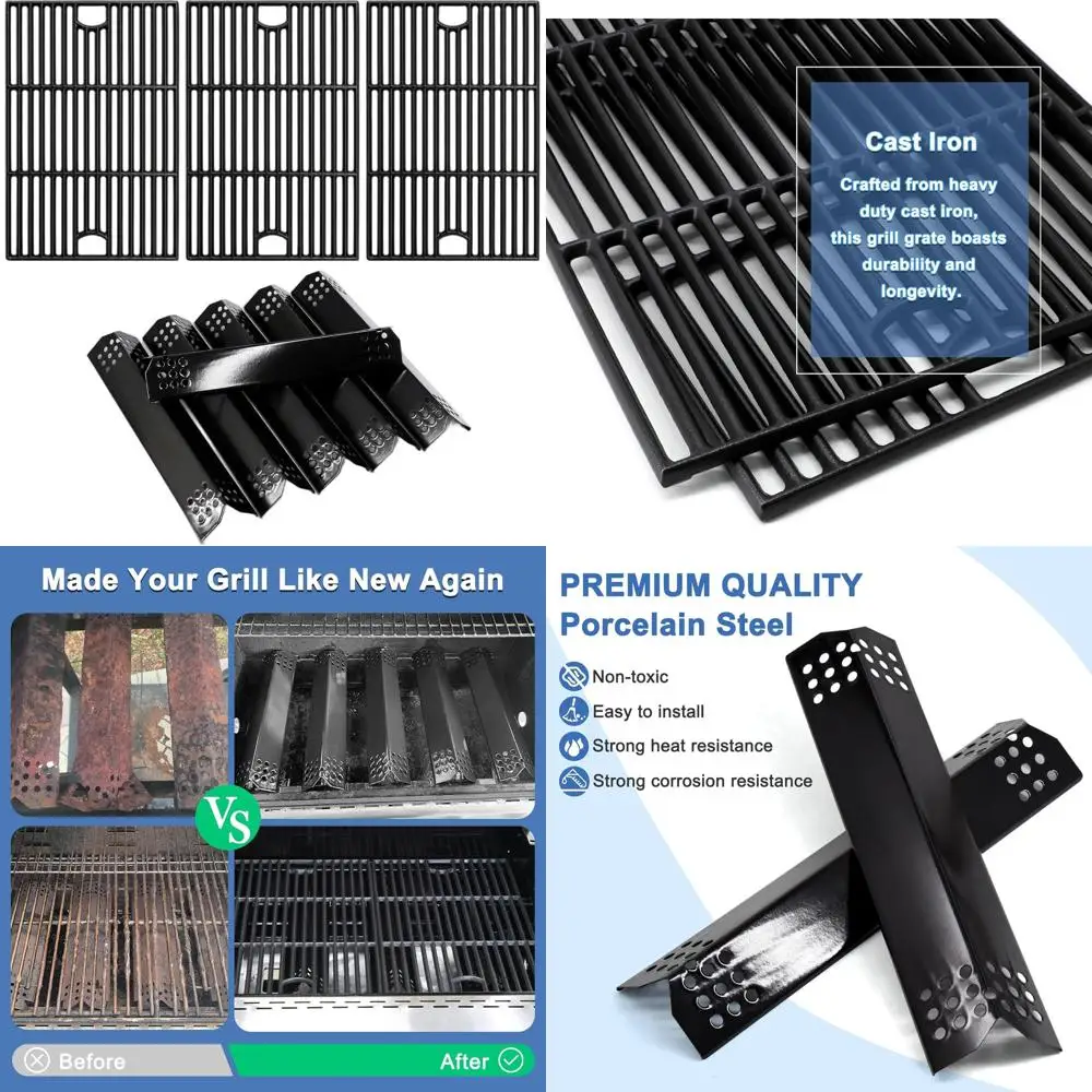 

Replacement Flame Tamers & Grates for Nexgrill Deluxe 6 Burner Models 720-0896B, 720-0896, 720-0898
