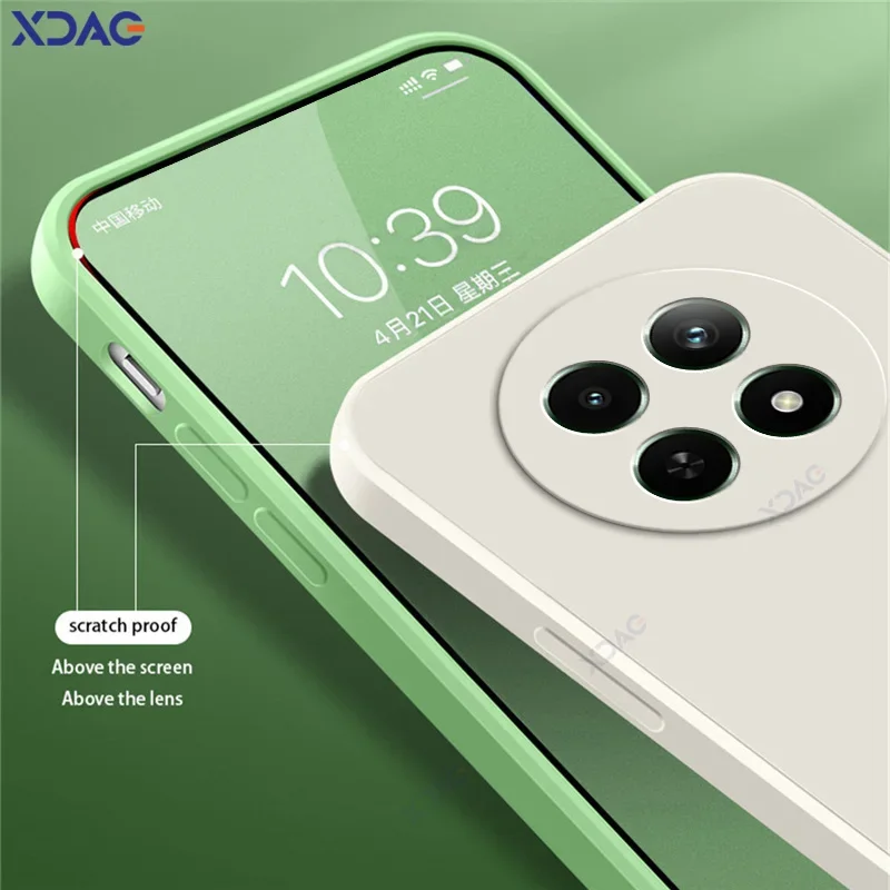 Luxury Dual Layer Cellphones Cases Covers for Realme Narzo N65 5G Camera Protection NarzoN65 Soft Square Liquid Silicone Armor