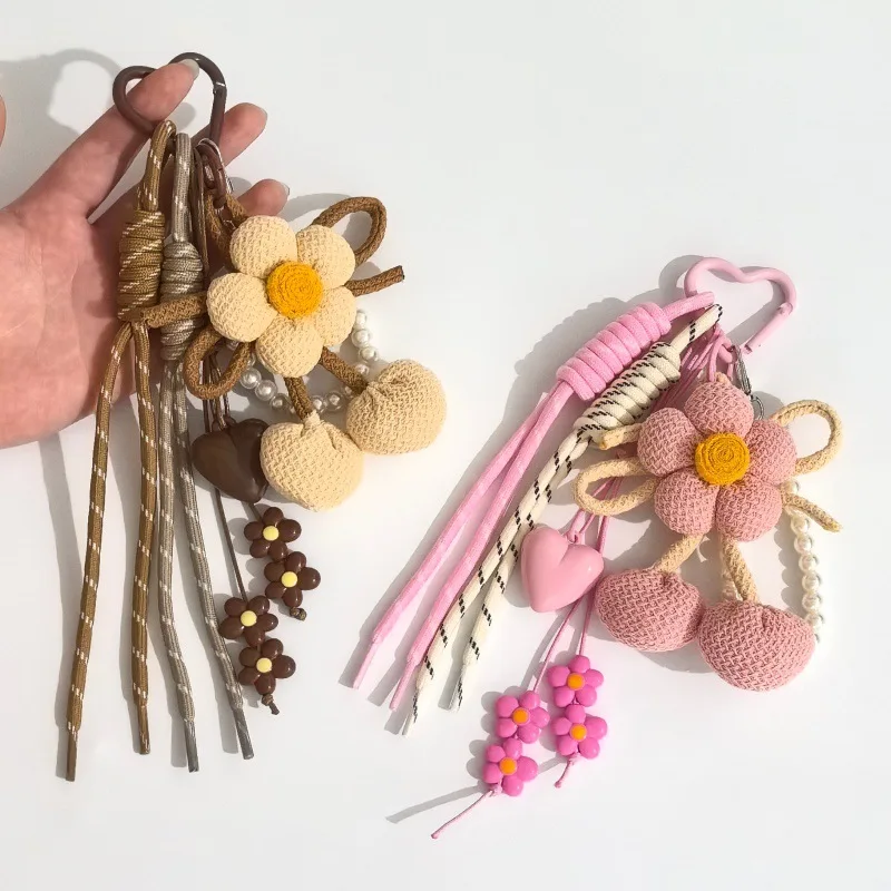 Handmade Linen Fabric Sunflower Bag Pendant Cute Forest Style Bag Accessories Pendant Versatile Fashion Sweet Elegant For Girls