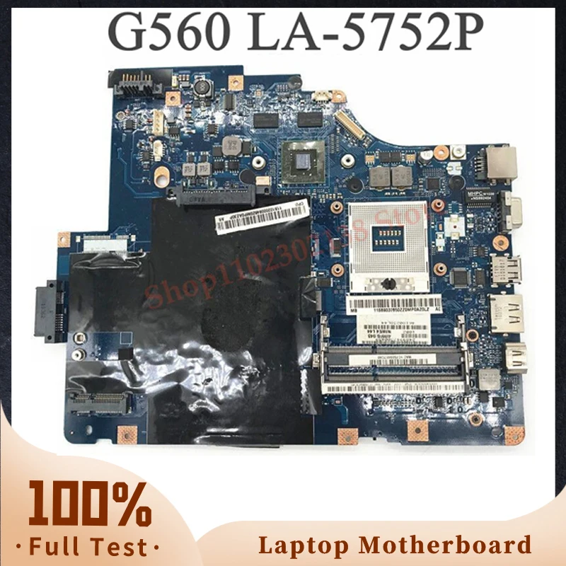 

Материнская плата для ноутбука Lenovo IdeaPad G560 Z560, материнская плата для ноутбука HM55 NIWE2 LA-5752P DDR3, 100% полное тестирование, работает хорошо