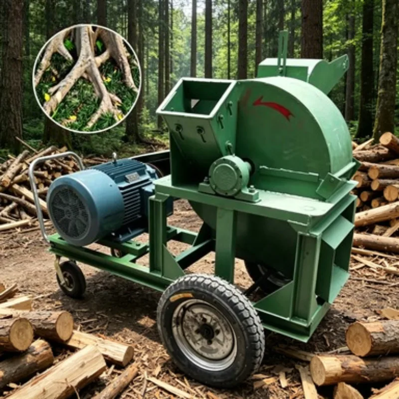 Multifunctional and Efficient Commercial Wood Waste Crusher Root Crusher Wood Board Crusher