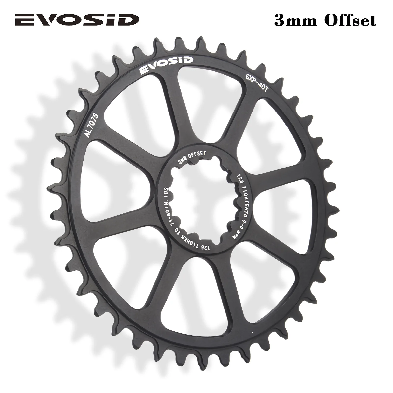 EVOSID Ultralight Road Bike Chainwheel 8-12S Directly Install Narrow Wide Teeth 12S Gravel Folding Bicycle Chainring 40T 42T 50T