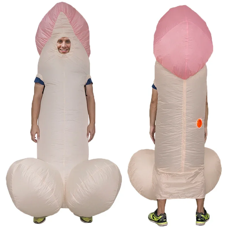 Penis Inflatable Costumes For Adult Sexy Dick Jumpsuit Funny Dress Disfraz Holiday Paty Halloween Anime Cosplay Suit