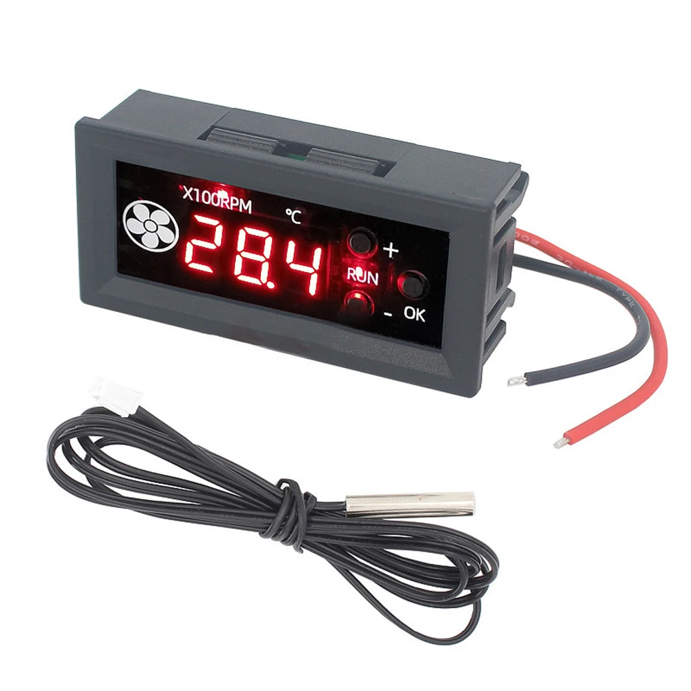 12V 4 Wire For PWM Fan Temperature Control Speed Regulator with Digital Display for Cooling System Integration