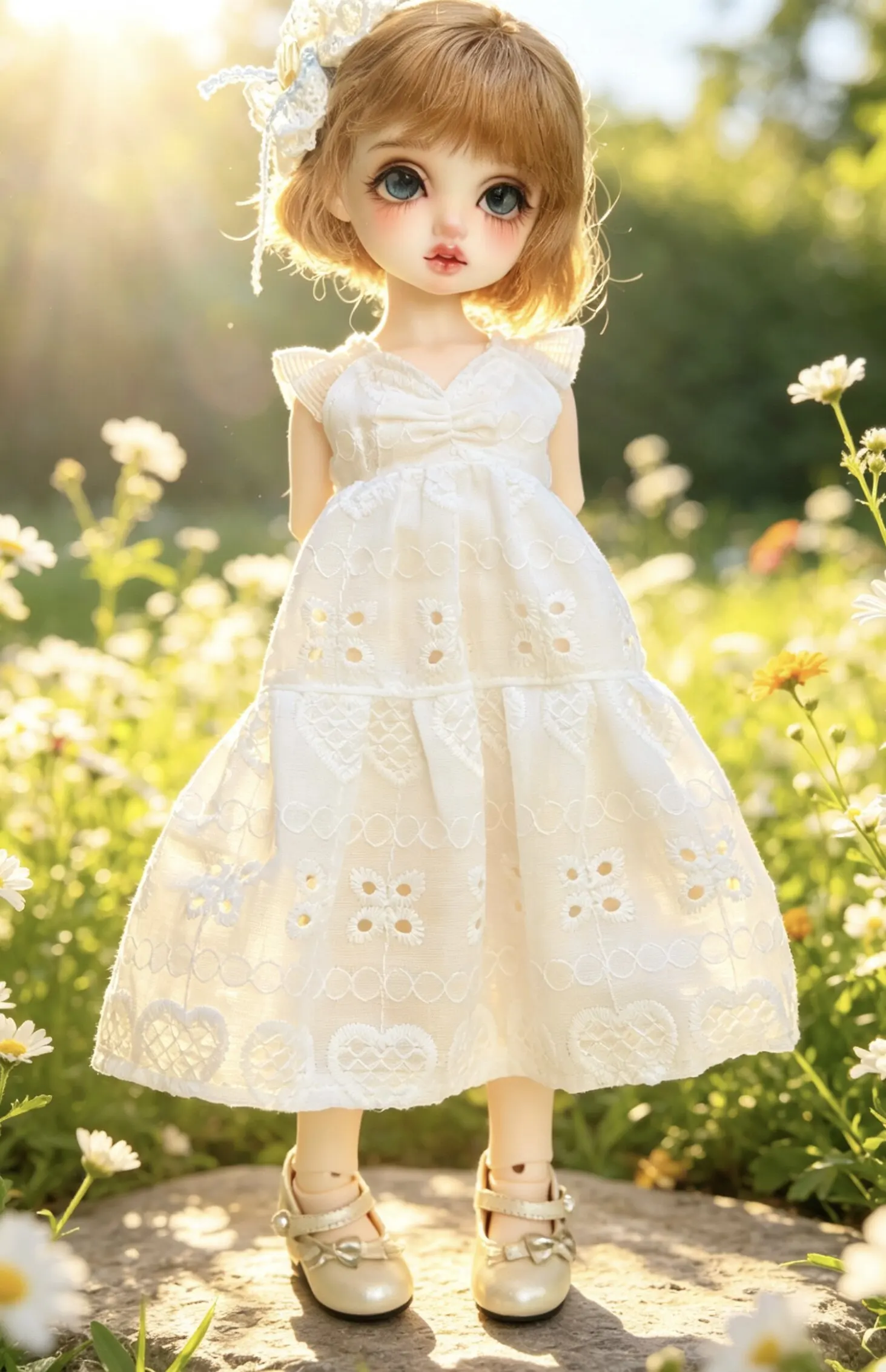 （customization 30day）BJD doll clothes suitable for 1/4 1/5 1/6 size white set clothes set doll accessories (2 points)